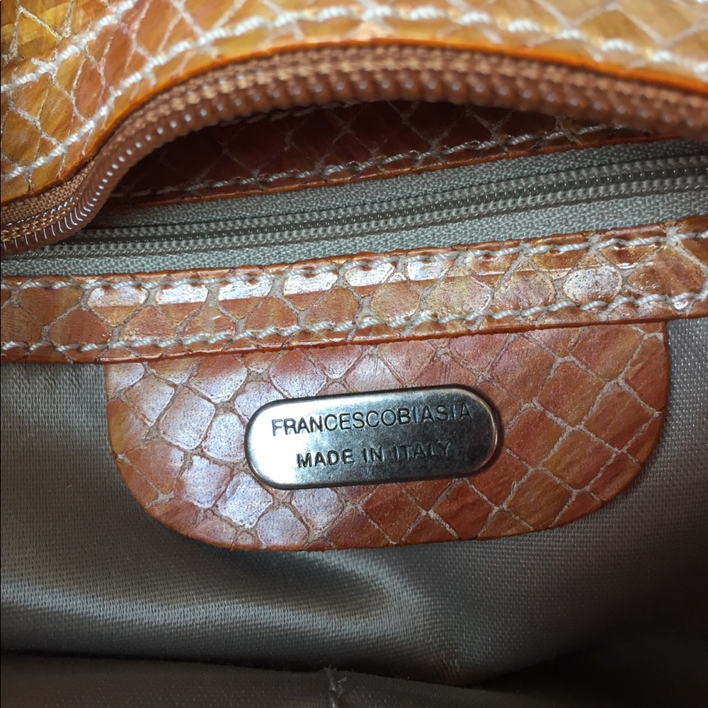 Francesco Biasia Orange Leather Purse - Picture 7 of 8